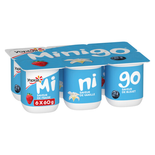 Yoplait 3% Minigo Yogurt Duo Variety Pack Kids Snack 6 x 60 g