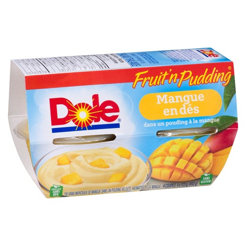 Dole Fruit 'N Pudding Diced Mango in Mango Pudding 4 x 123 g
