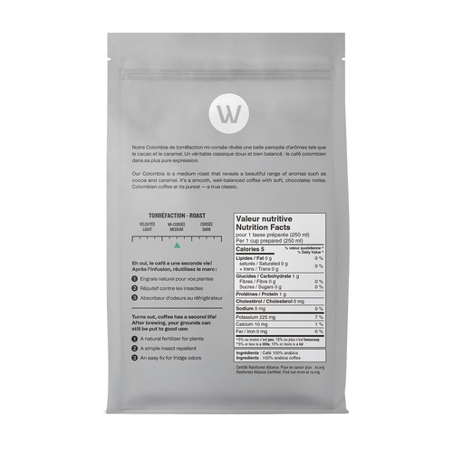 William Spartivento Ground Coffee Colombian Fairtrade 300 g