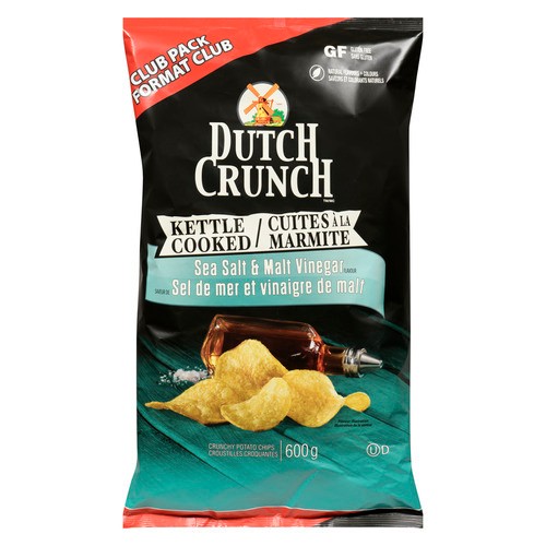 Dutch Crunch Kettle Chips Sea Salt And Malt Vinegar 600 g