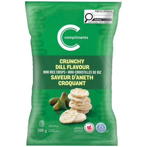 Compliments Mini Rice Crisps Crunchy Dill 100 g