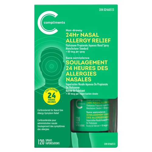 Compliments Fluticasone 50 mcg Nasal Spray 120 Count