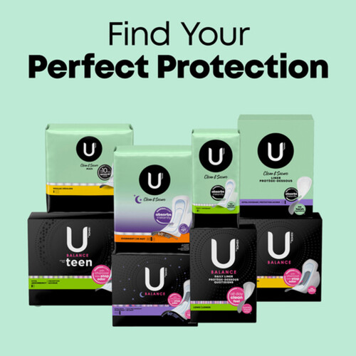 U by Kotex Clean & Secure Maxi Pads Heavy Absorbency 22 Count