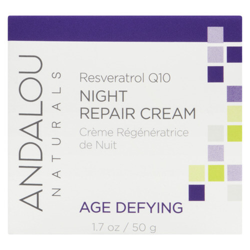 Andalou Naturals Age Defying Night Repair Cream Resveratrol Q10 50 ml
