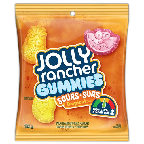 Jolly Rancher Gummies Candy Tropical Sour 182 g