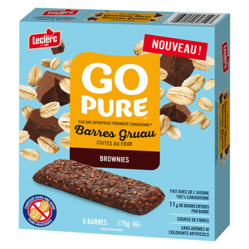 Go Pure Soft Baked Oatmeal Bars Brownie 5 x 35 g