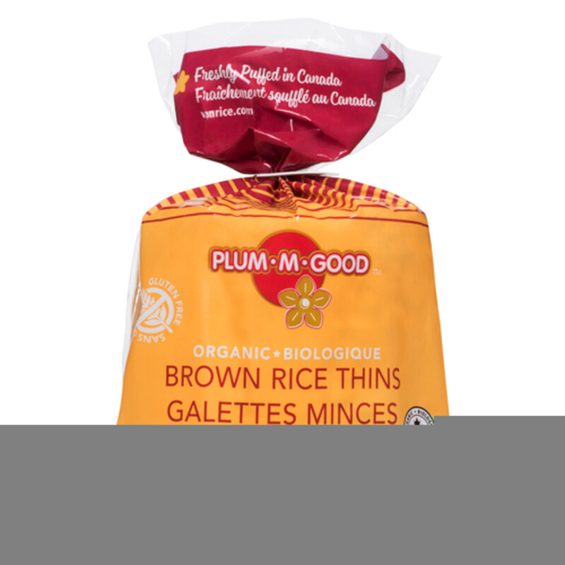 Plum M Good Organic Rice Cakes 5 Rice Blend Brown Thin 95 g Voilà
