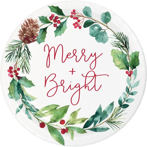 Creative Converting Dinner Chic Holiday 9 inch Plates 8 EA