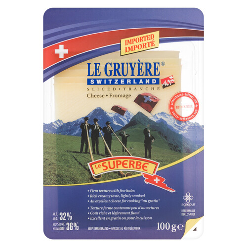 Le Superbe Sliced Cheese Le Gruyère Swiss 100 g