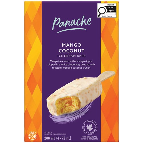 Panache Ice Cream Bar Mango Coconut 4 x 72 ml