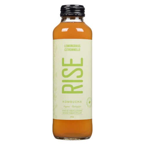 Rise Kombucha Organic Lemongrass Tea 414 ml (bottle)