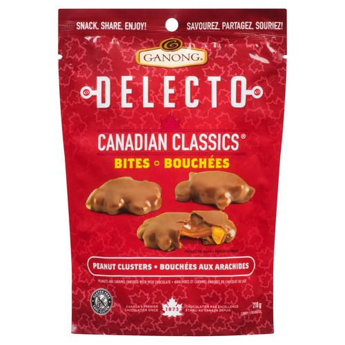 Ganong Delecto Canadian Classics Bites Peanut Clusters 210 g