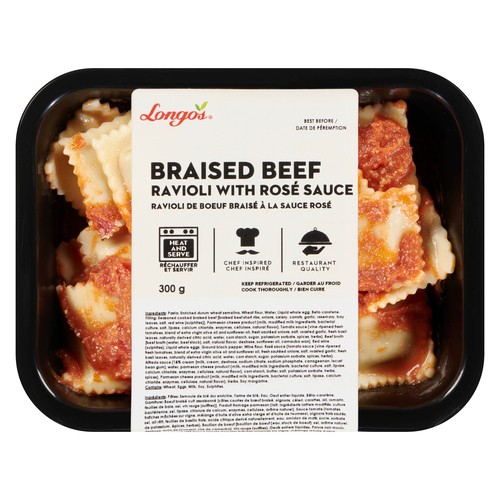 Longo's Braised Beef Ravioli With Rose Sauce 300 g