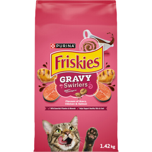 Friskies Gravy Swirlers Dry Cat Food Assorted Flavours 1.42 kg