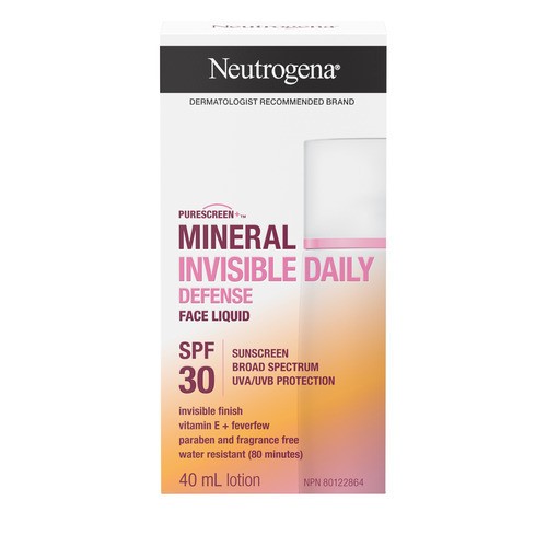 Neutrogena Suncare Sun Protection Invisible Daily Defense SPF30 40 ml