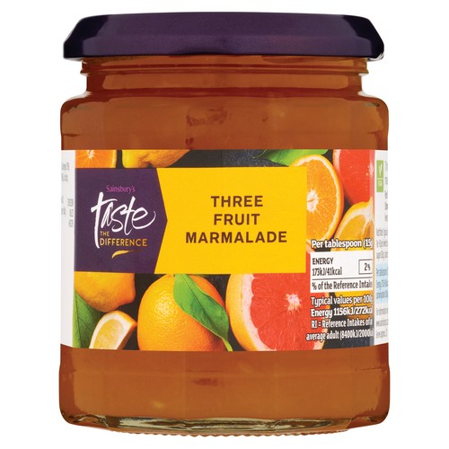 Sainsbury's Marmalade Three Fruit 340 g
