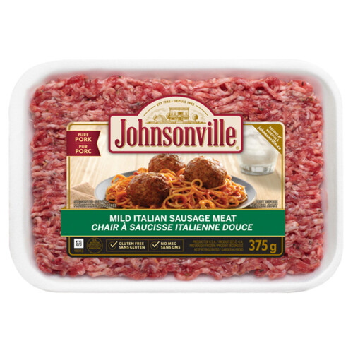 Johnsonville Frozen Sausage Meat Mild Italian 375 g