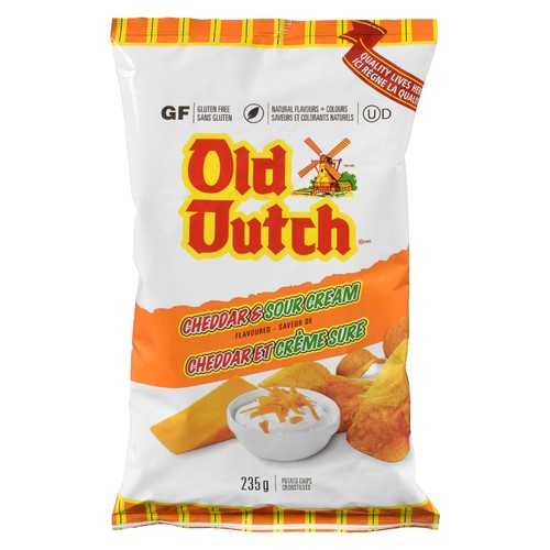 Old Dutch Potato Chips Cheddar and Sour Cream 235 g