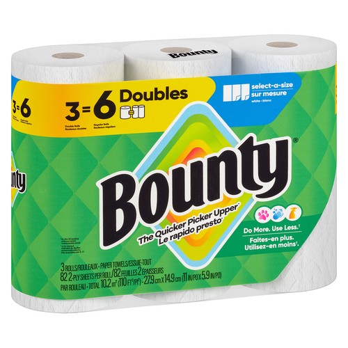 Bounty Essuie-tout 2 plis 3 rouleaux doubles x 82 feuilles
