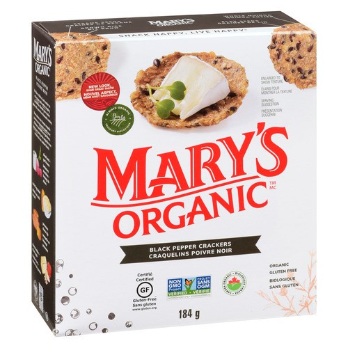 Mary's Organic Gluten-Free Crackers Black Pepper 184 g