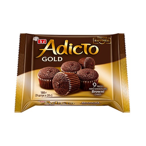 Eti Adicto Gold Mini Browni Cake Chocolate 180 g