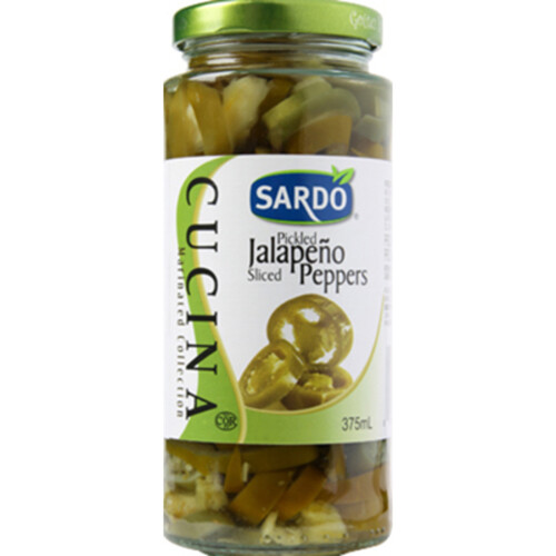 Sardo Jalapeño Peppers Sliced Pickled 375 ml