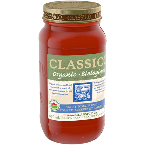 Classico Organic Pasta Sauce Sweet Tomato Basil 650 ml