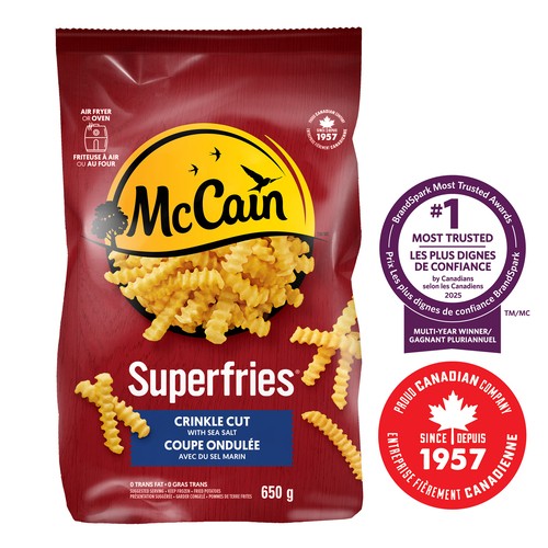 McCain Superfries Frozen Fries Crinkle Cut 650 g