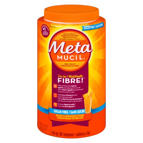 Metamucil Sugar-Free Fiber Supplement Orange Flavour 1.04 kg 