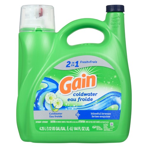 Gain Liquid Laundry Detergent Cold Water Blissful Breeze 4.25 L