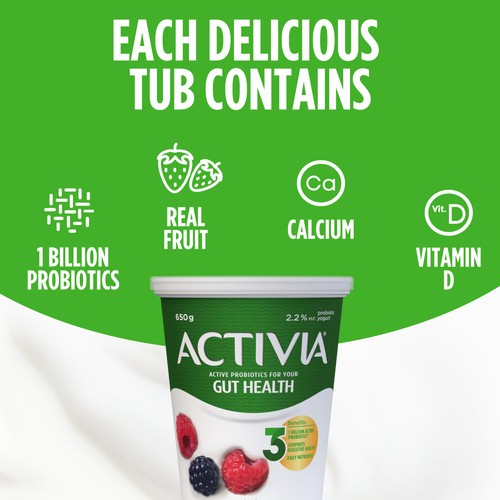 Activia 2.2% Probiotics Yogurt Berries 650 g
