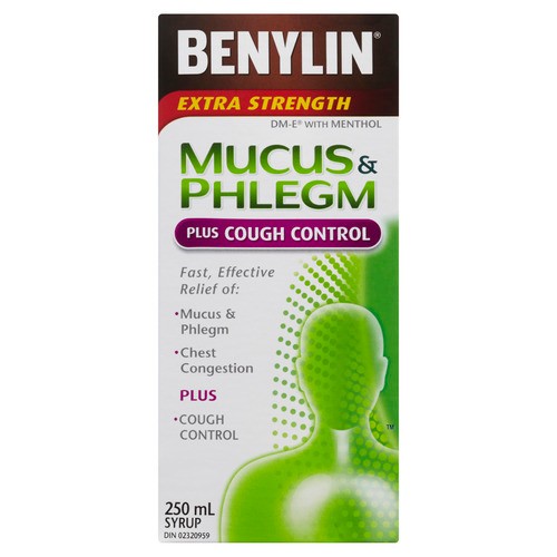 Benylin Mucus & Phlegm Plus Cough Control Syrup Extra Strength 250 ml