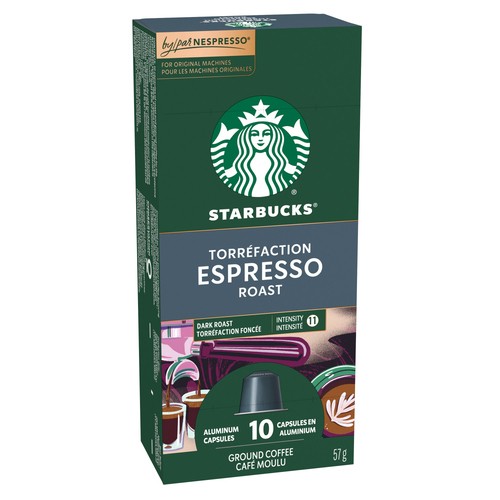 Starbucks Nespresso Coffee Pods Espresso Roast 10 Capsules 57 g