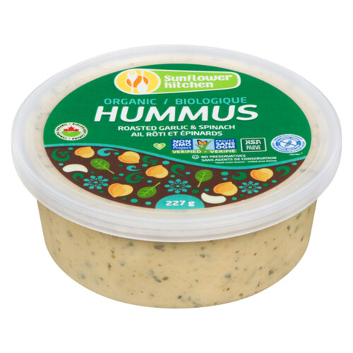Sunflower Kitchen Hummus Roast Garlic & Spinach 227 g Voilà Online