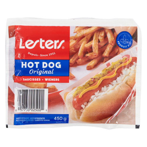 Lesters Sausages Hot Dog Original 450 g