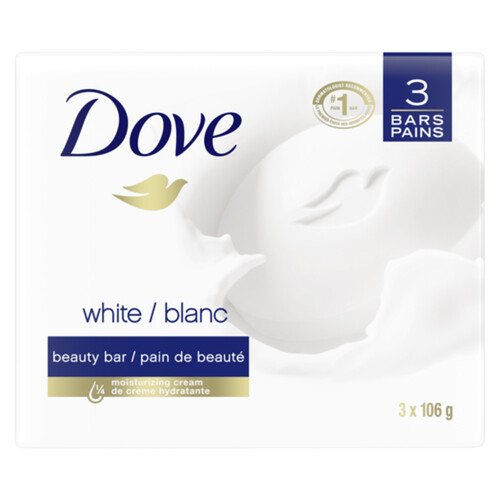 Dove Beauty Bar White For Healthy-Looking Skin 3 x 106 g 