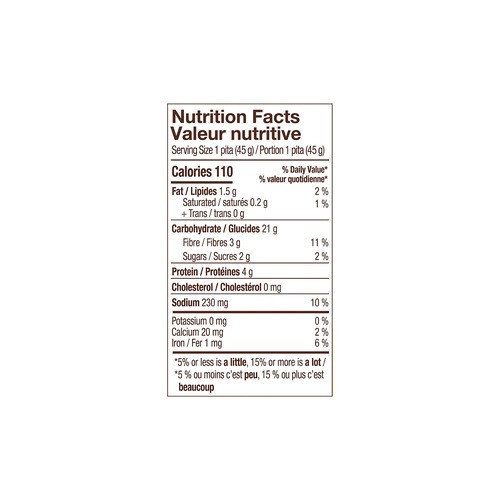 Ozery Bakery Mini Pitas Whole Wheat 450 g