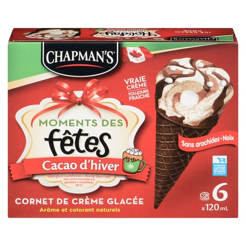 Chapman's Ice Cream Cone Holiday Winter Cocoa 6 x 120 ml
