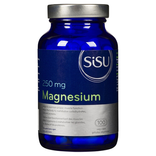 Sisu  Supplement Magnesium 250 mg 100 Vegetable Capsules