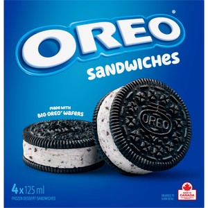 Oreo Frozen Dessert Sandwiches 4 x 125 ml