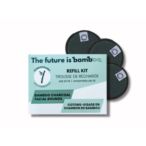 The Future Is Bamboo Facial Rounds Refill Kit Bamboo Charcoal 14 EA