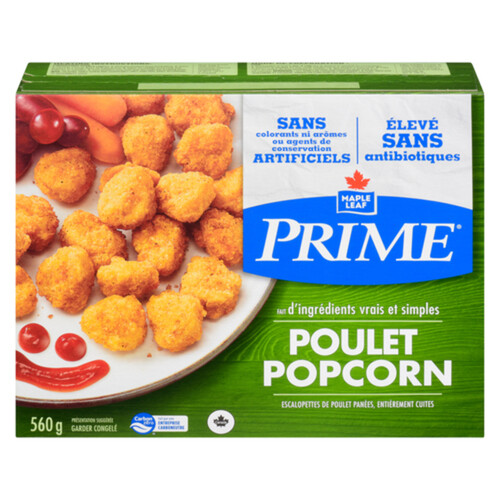 Prime Poulet popcorn élevé sans antibiotiques 560 g