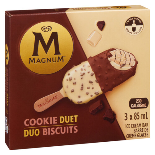 Magnum Ice Cream Bar Cookie Duet For An Indulgent Frozen Treat 3 x 85 ml