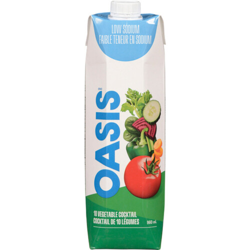 Oasis Juices 10 Vegetable Cocktail Low Sodium 960 ml (bottle)