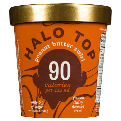 Halo Top Frozen Dairy Dessert Peanut Butter Swirl 473 ml