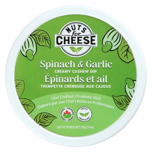 Nuts for Cheese Vegan Cashew Dip Spinach & Garlic 210 g
