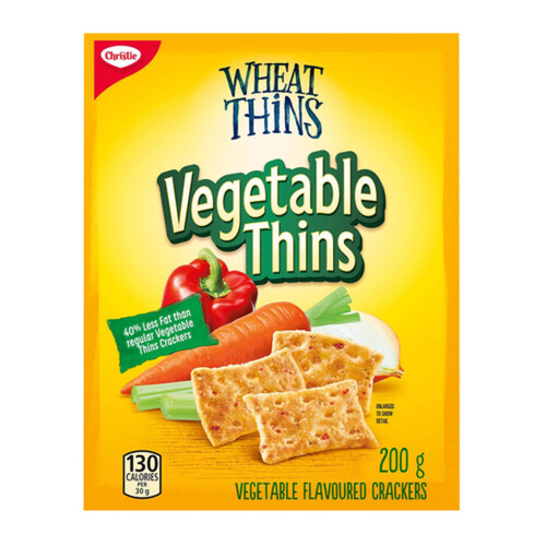 Wheat Thins Crackers 40% Less Fat Vegetable Thins 200 g