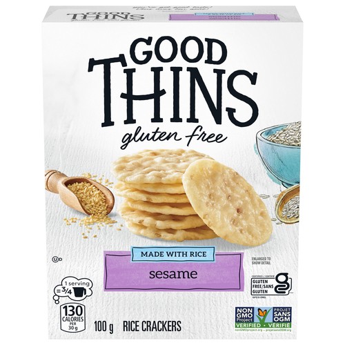 Christie Good Thins Gluten-Free Rice Crackers Sesame 100 g