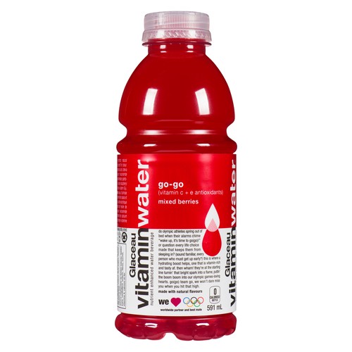 Glacéau Vitamin Water Go-Go Mixed Berries 591 ml (bottle)