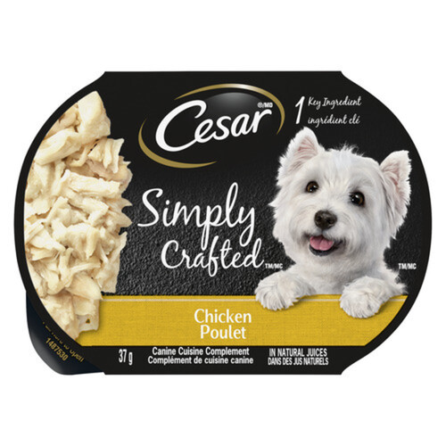 Cesar Wet Dog Food Adult Simply Crafted Chicken 37 g